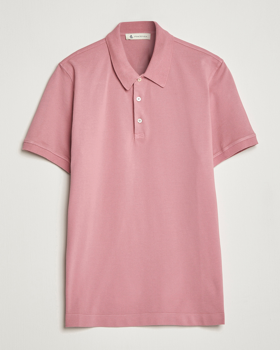Homme | Polos | Piacenza Cashmere | Portofino Short Sleeve Polo Rosa