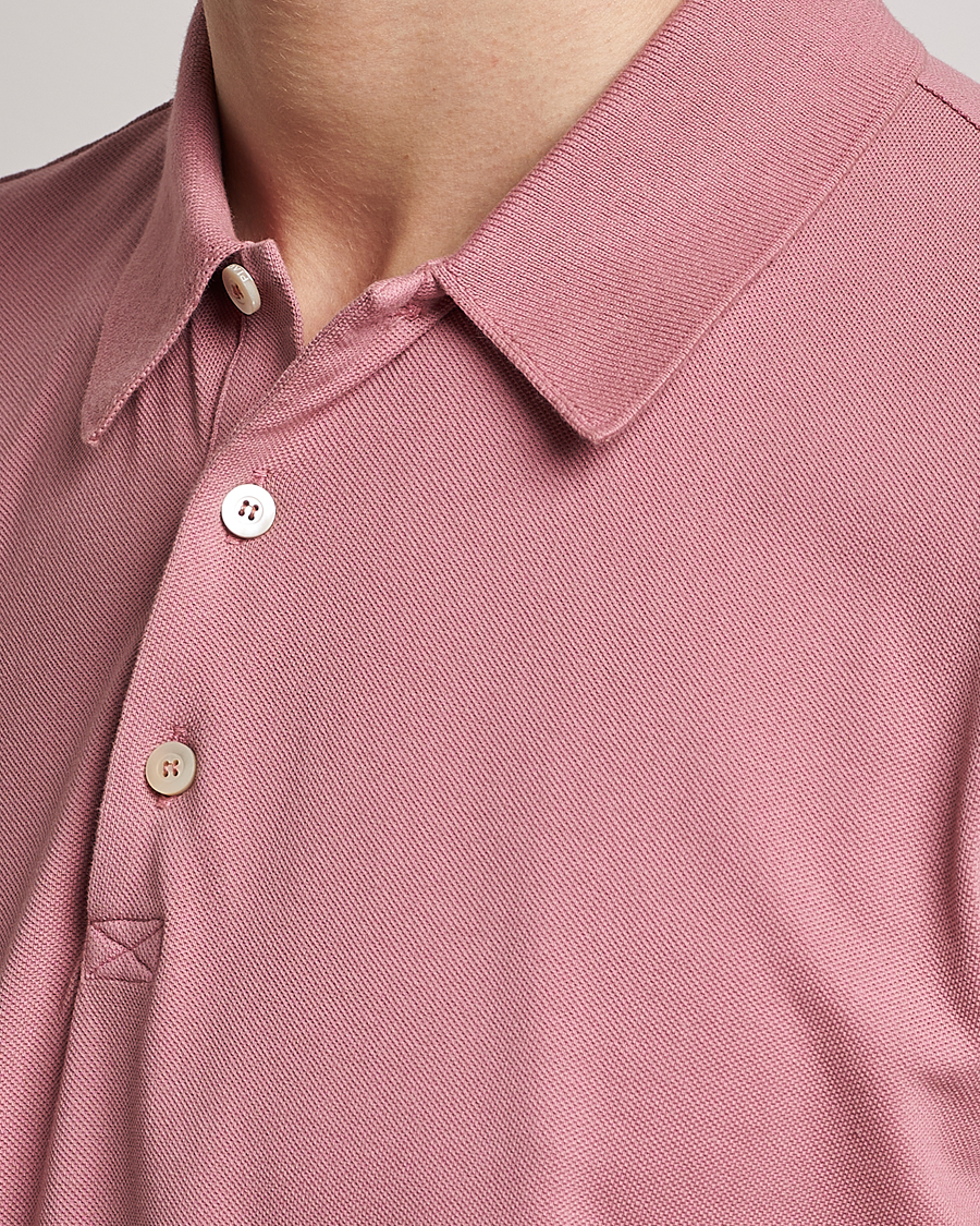 Homme | Polos | Piacenza Cashmere | Portofino Short Sleeve Polo Rosa