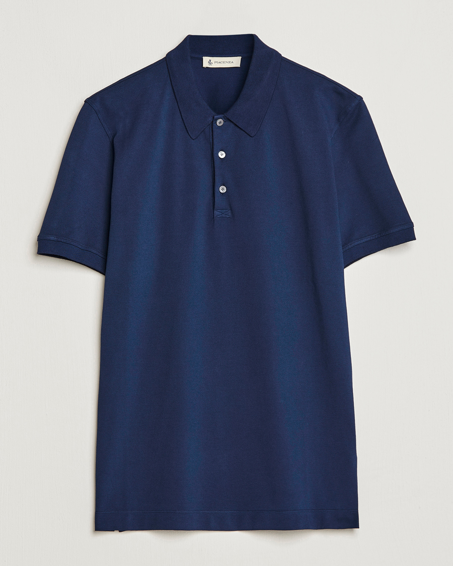 Homme | Polos | Piacenza Cashmere | Portofino Short Sleeve Polo Navy
