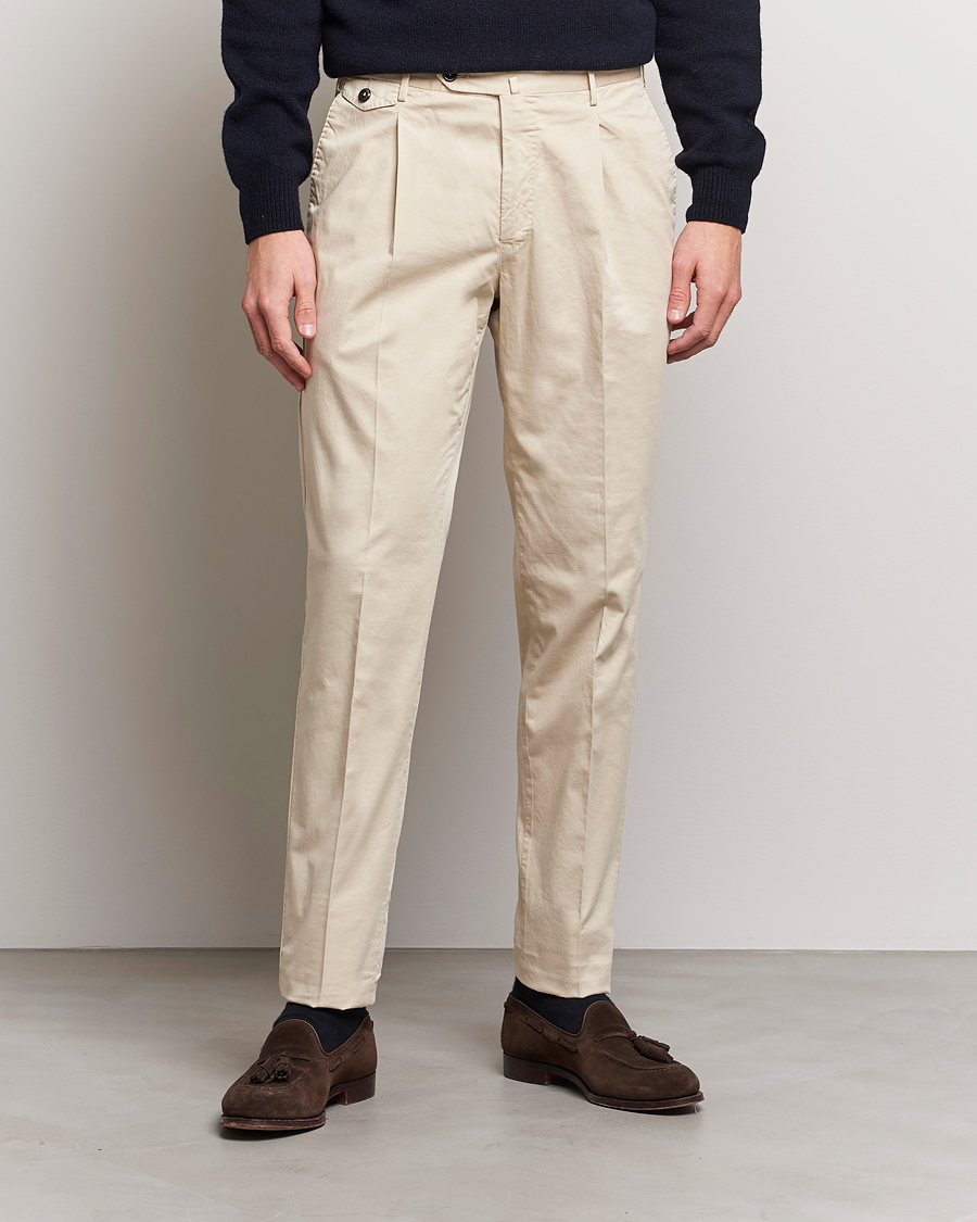 Homme | Pantalons | PT01 | Gentleman Fit Cotton Stretch Chinos Light Beige