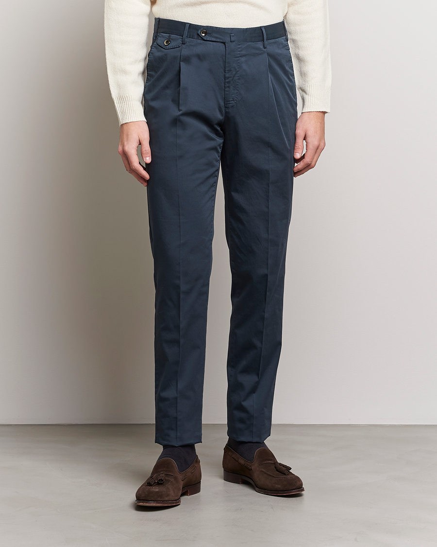 Homme | Pantalons | PT01 | Gentleman Fit Cotton Stretch Chinos Navy
