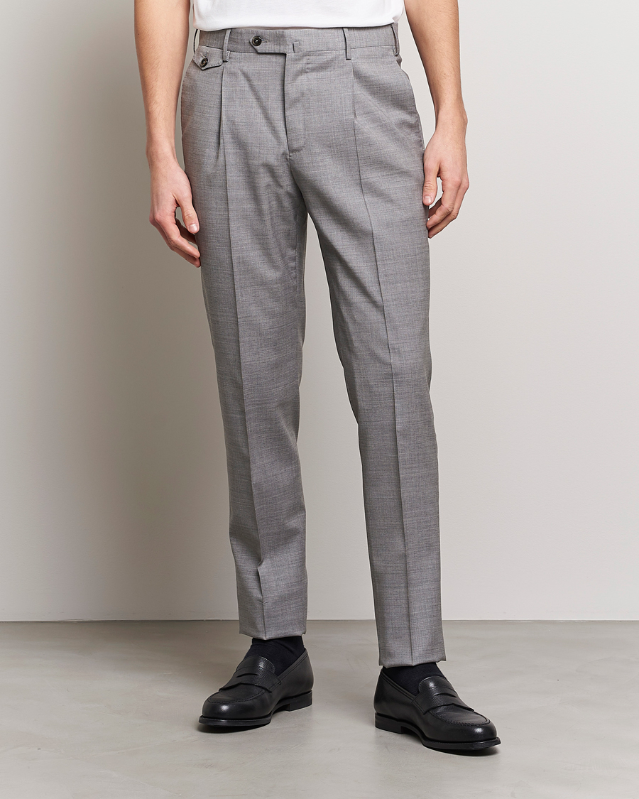 Homme | Pantalons | PT01 | Gentleman Fit Wool Trousers Light Grey
