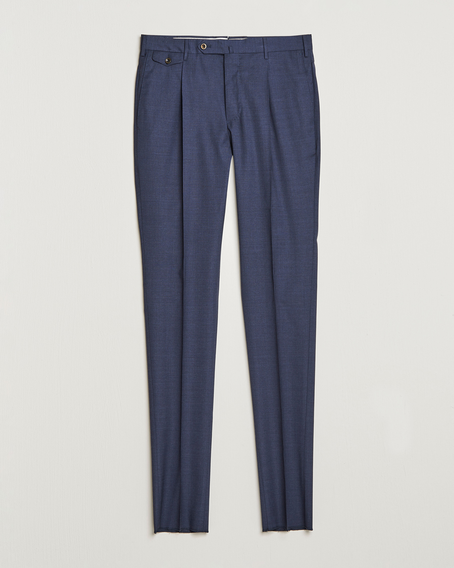 Homme | Pantalons | PT01 | Gentleman Fit Wool Trousers Dark Blue