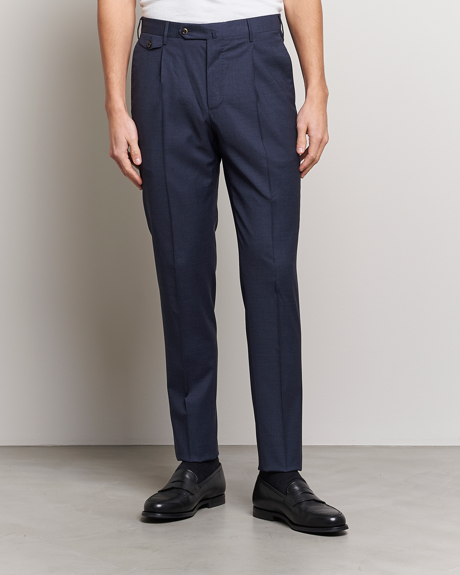 Homme | Pantalons | PT01 | Gentleman Fit Wool Trousers Dark Blue
