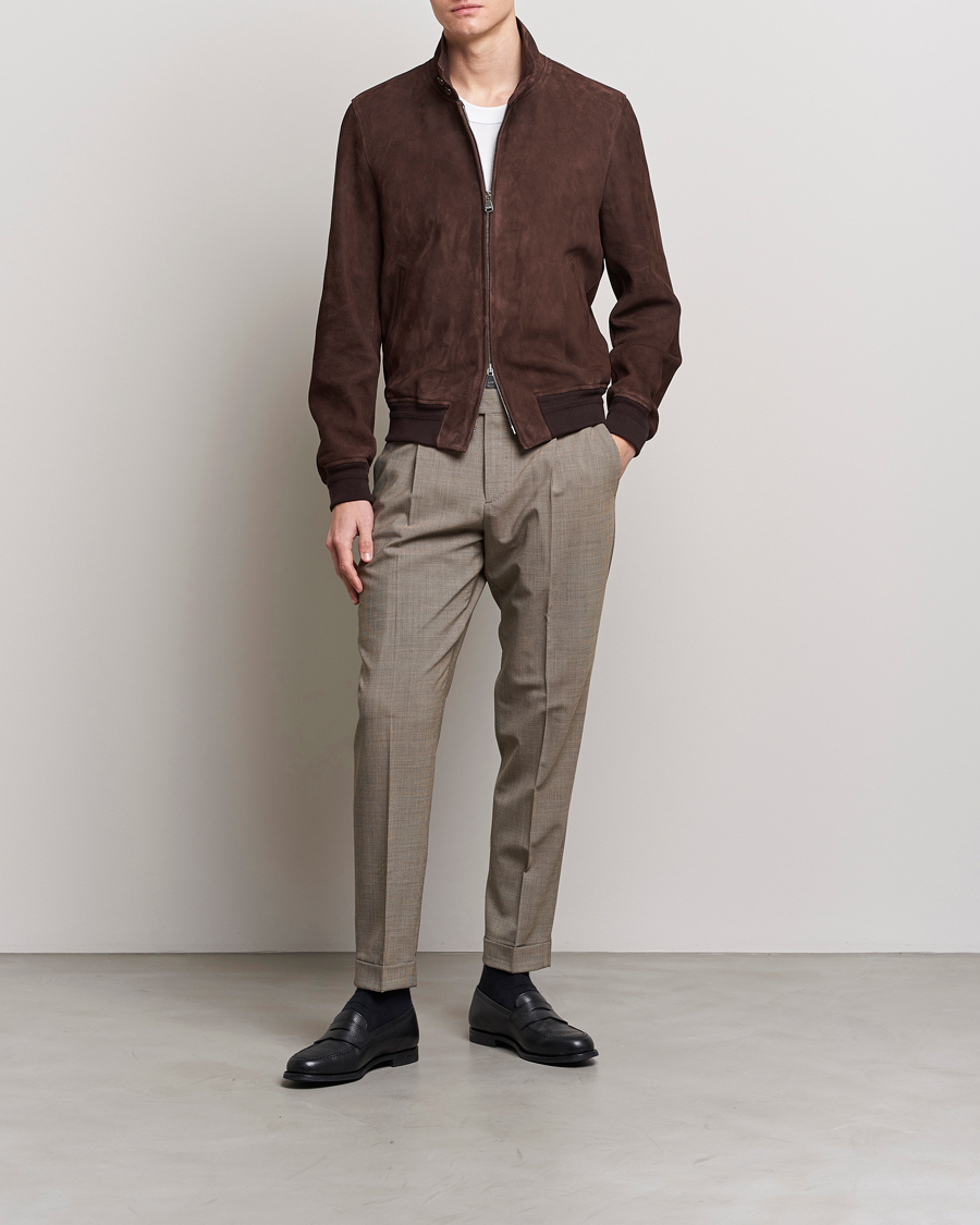 Homme | Pantalons | PT01 | Slim Fit Pleated Soft Wool Trousers Beige