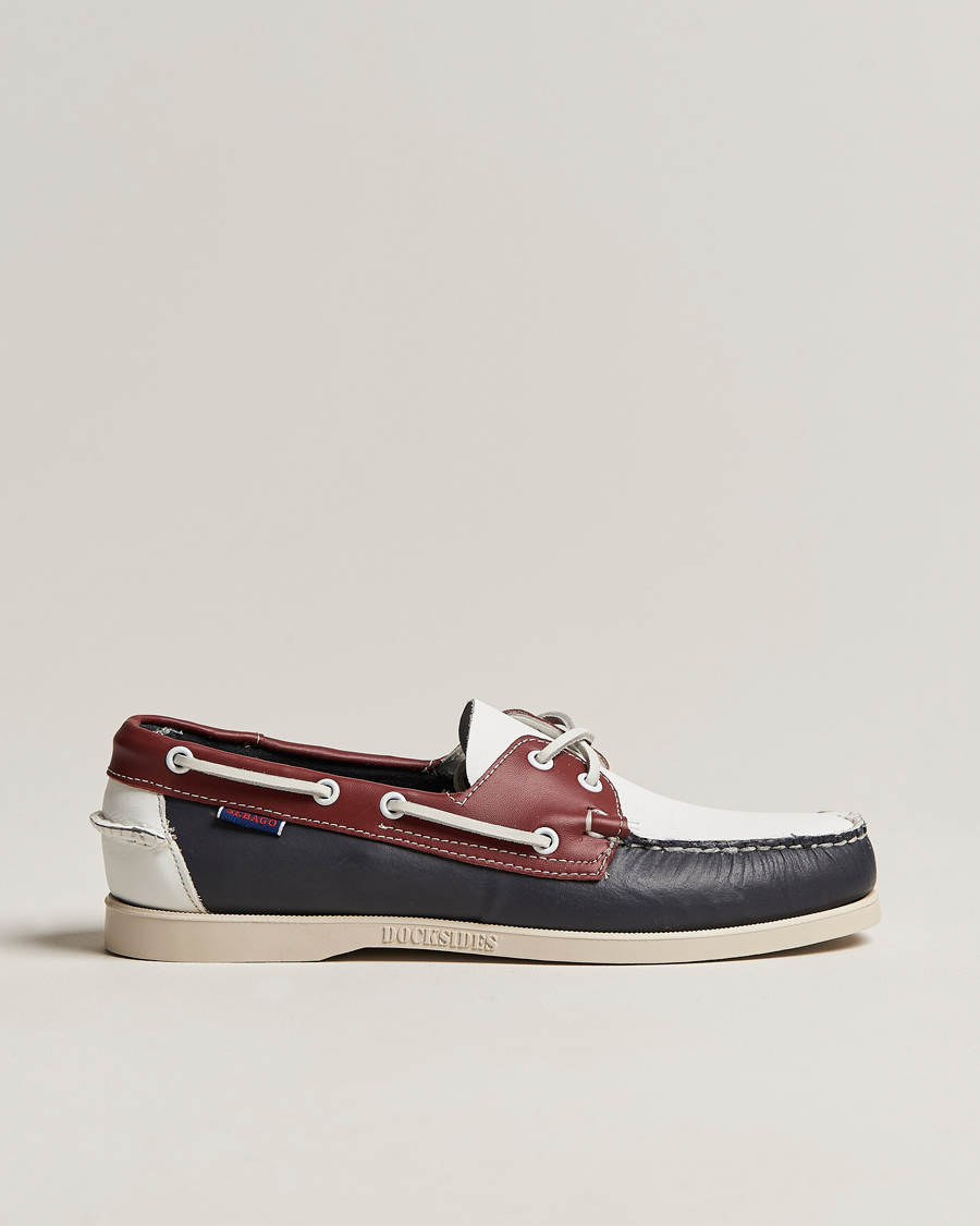 Homme | Sebago Portland Spinnaker Shoe Blue/Red/White | Sebago | Portland Spinnaker Shoe Blue/Red/White
