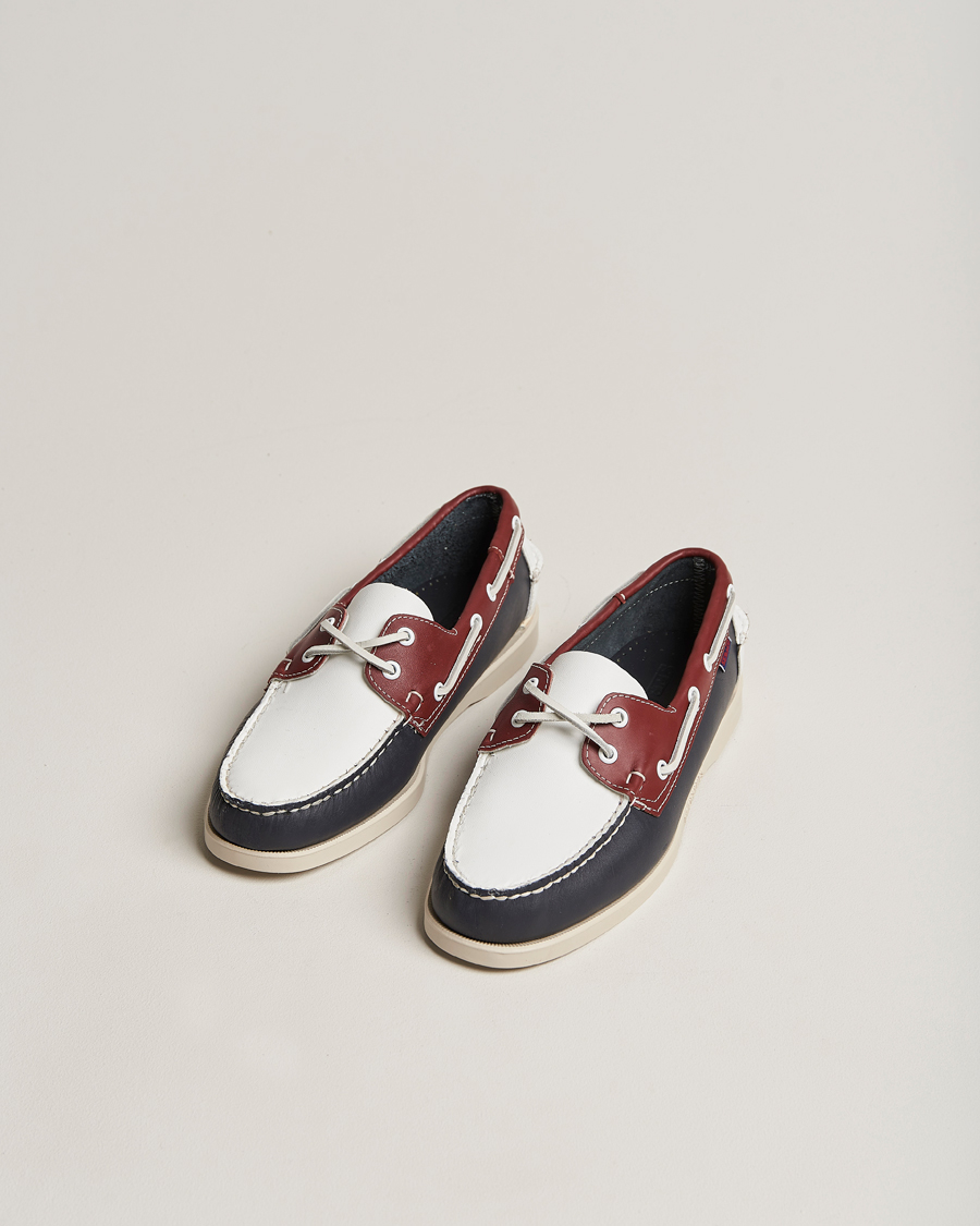 Homme | Sebago Portland Spinnaker Shoe Blue/Red/White | Sebago | Portland Spinnaker Shoe Blue/Red/White