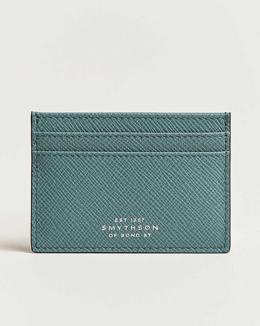 Homme | Smythson Panama Flat Cardholder Dark Teal | Smythson | Panama Flat Cardholder Dark Teal
