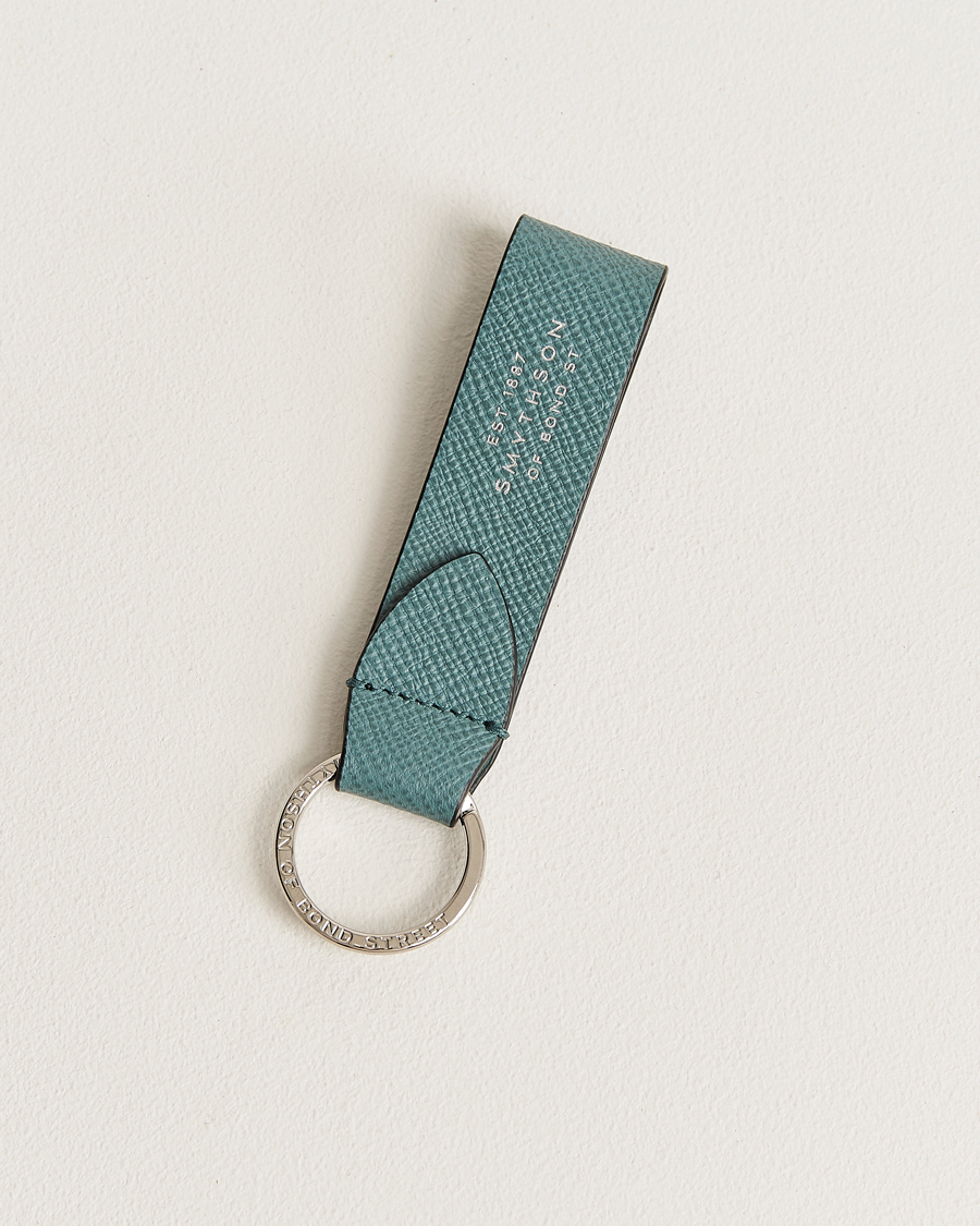 Homme | Porte-Clés | Smythson | Panama Leather Keyring Dark Teal