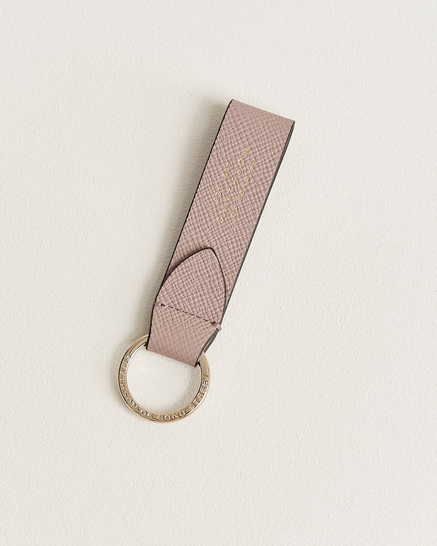 Homme | Porte-Clés | Smythson | Panama Leather Keyring Taupe