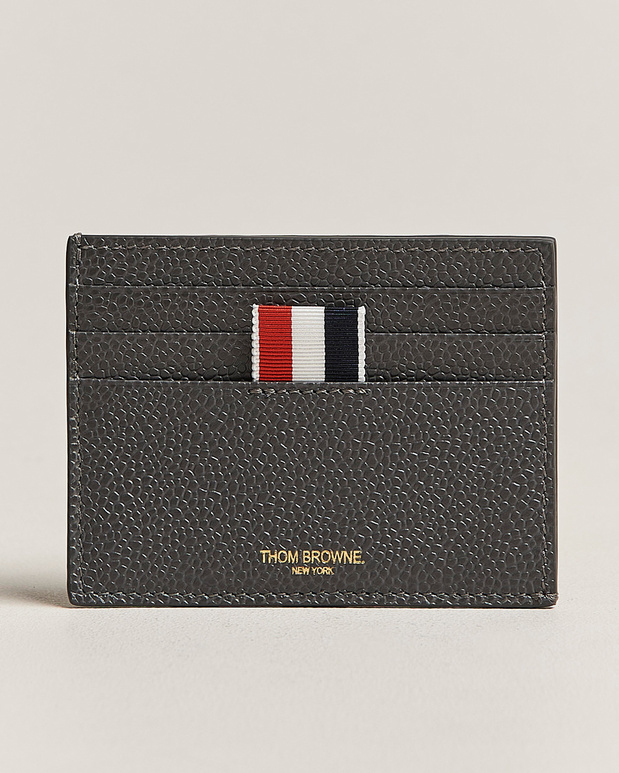 Homme | Thom Browne Pebble Grain Cardholder Dark Grey | Thom Browne | Pebble Grain Cardholder Dark Grey