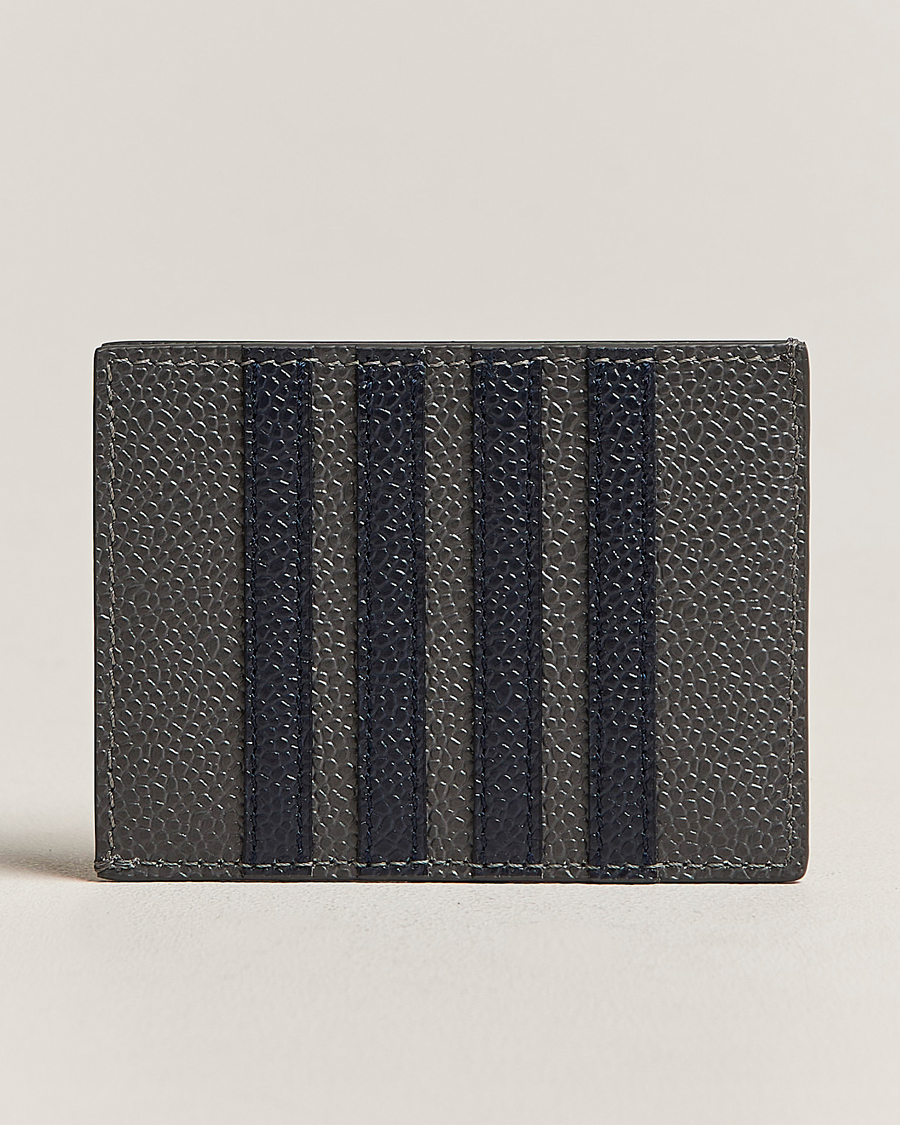 Homme | Thom Browne Pebble Grain Cardholder Dark Grey | Thom Browne | Pebble Grain Cardholder Dark Grey