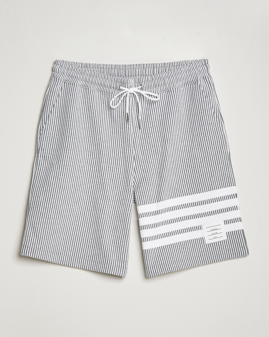 Homme | Shorts | Thom Browne | Seersucker Loopback Shorts Light Grey