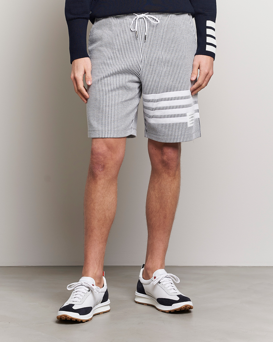 Homme | Shorts | Thom Browne | Seersucker Loopback Shorts Light Grey