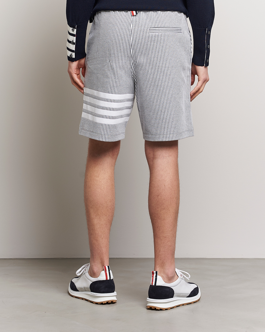 Homme | Shorts | Thom Browne | Seersucker Loopback Shorts Light Grey