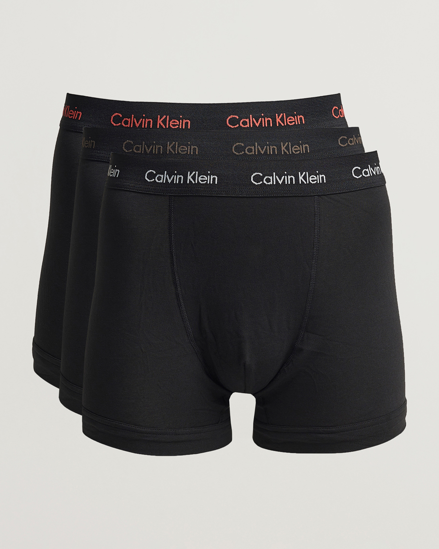 Homme | Sous-Vêtements Et Chaussettes | Calvin Klein | Cotton Stretch Trunk 3-Pack Black