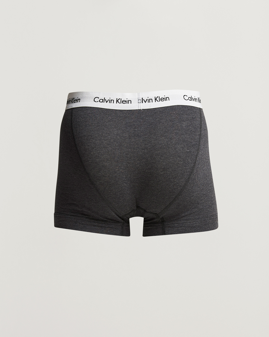 Homme | Sous-Vêtements Et Chaussettes | Calvin Klein | Cotton Stretch Trunk 3-Pack Charcoal/Yellow/Green