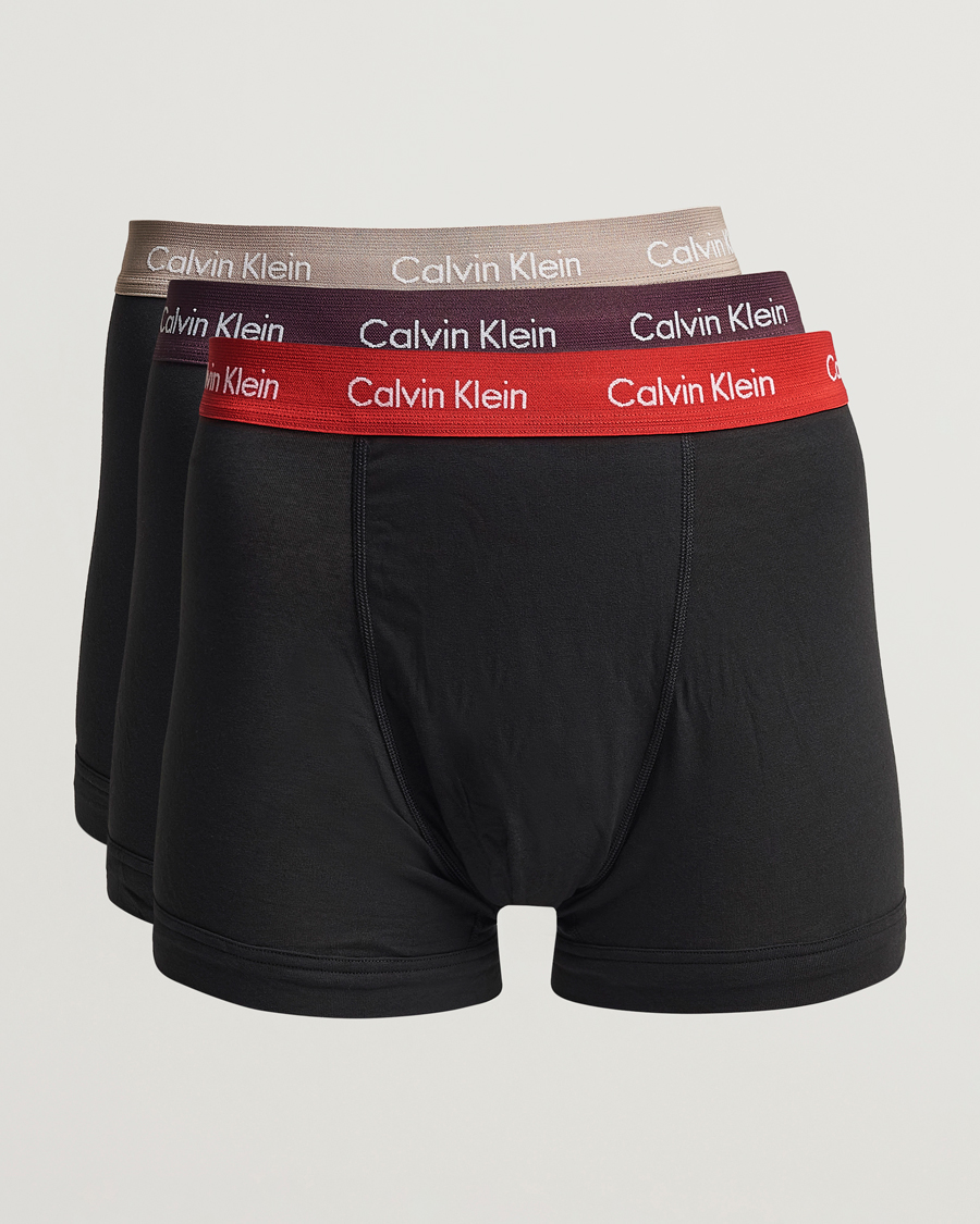 Homme | Sous-Vêtements Et Chaussettes | Calvin Klein | Cotton Stretch Trunk 3-Pack Black