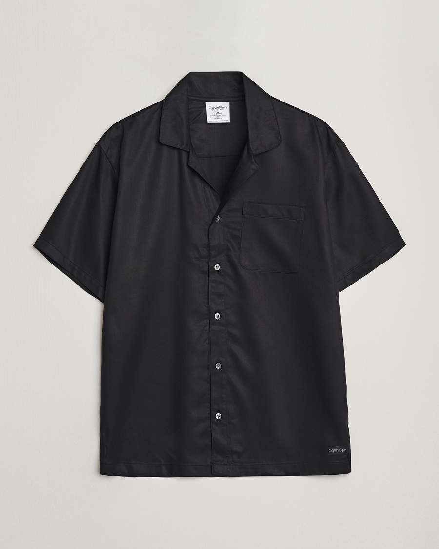 Homme | Chemises | Calvin Klein | Lyocell Short Sleeve Loungewear Shirt Black
