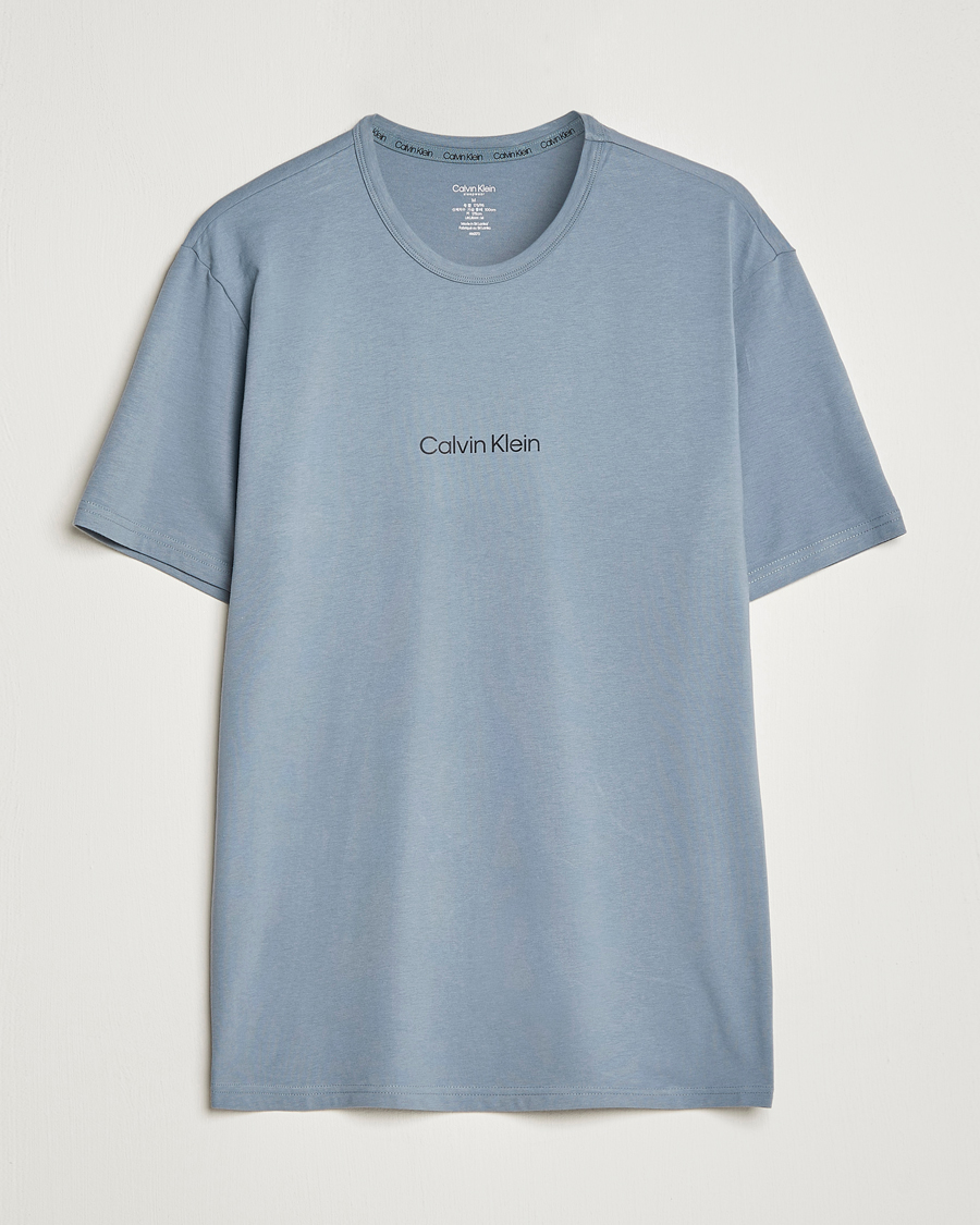 Homme | T-shirts | Calvin Klein | Logo Crew Neck Loungewear T-Shirt Beloved Blue