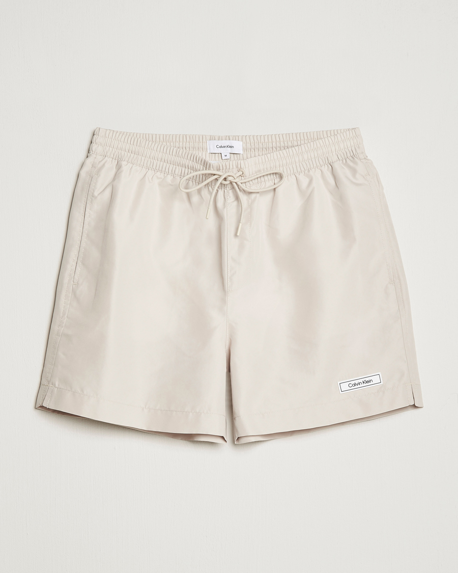 Homme | Maillots De Bain | Calvin Klein | Logo Drawstring Swimshorts Stony Beige