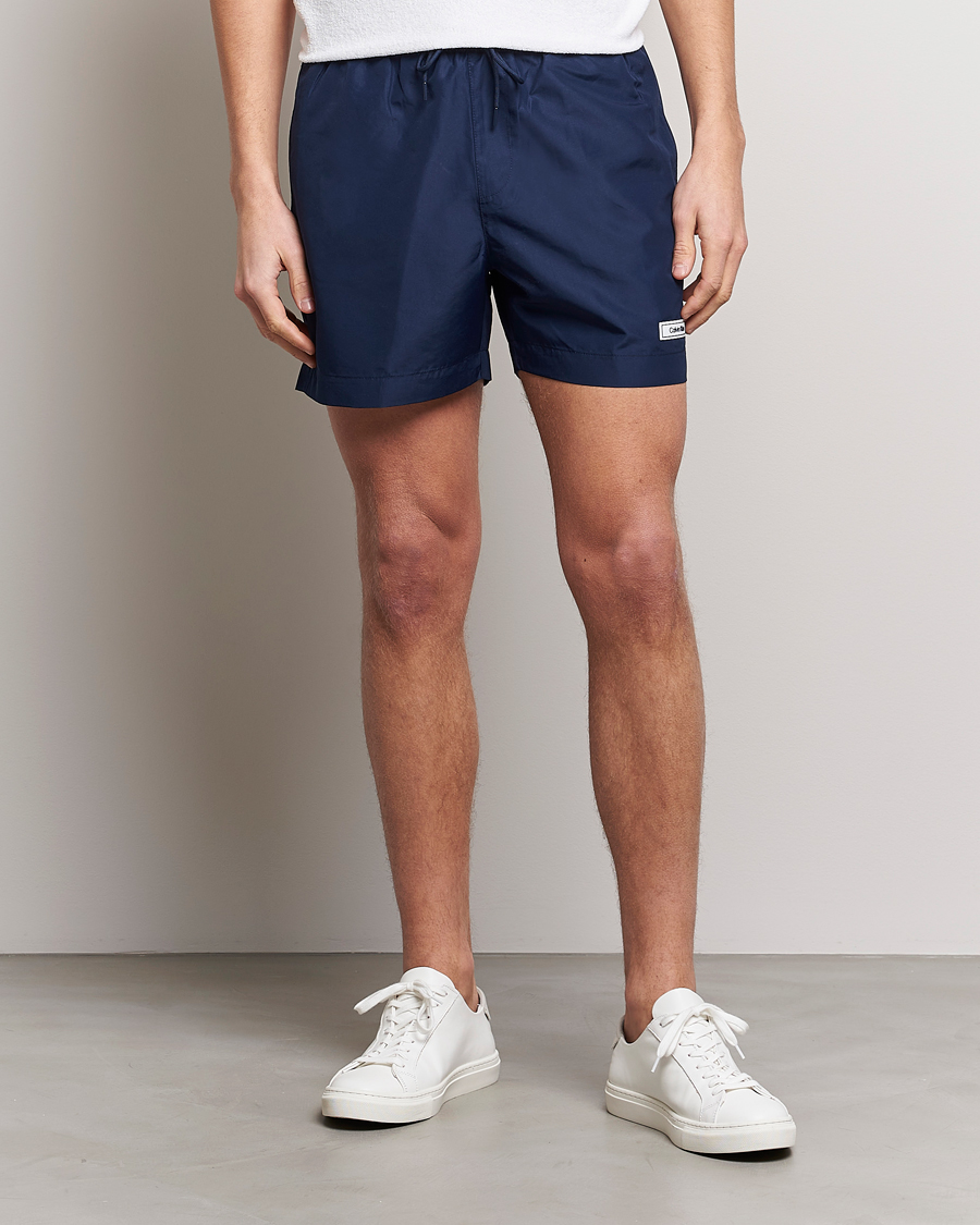 Homme | Maillots De Bain | Calvin Klein | Logo Drawstring Swimshorts Navy Iris