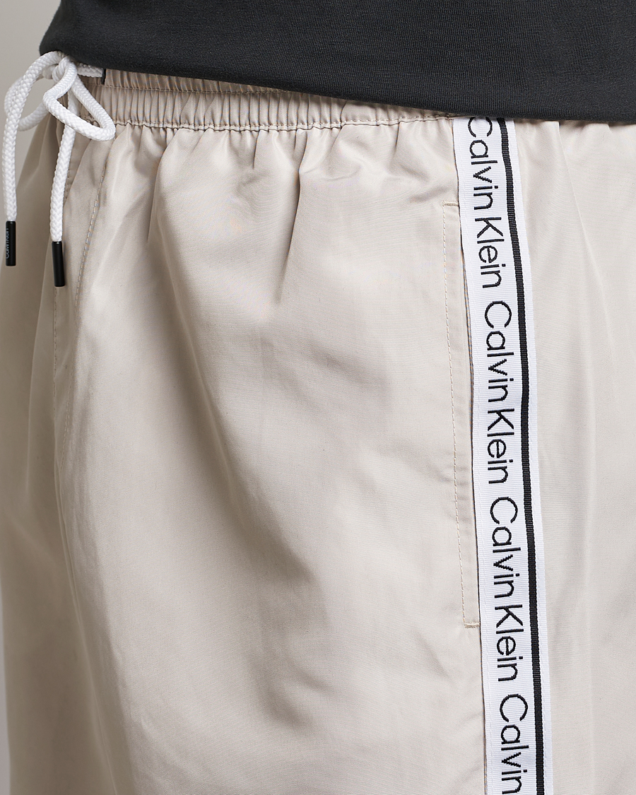 Homme | Maillots De Bain | Calvin Klein | Side Logo Drawstring Swimshorts Stony Beige