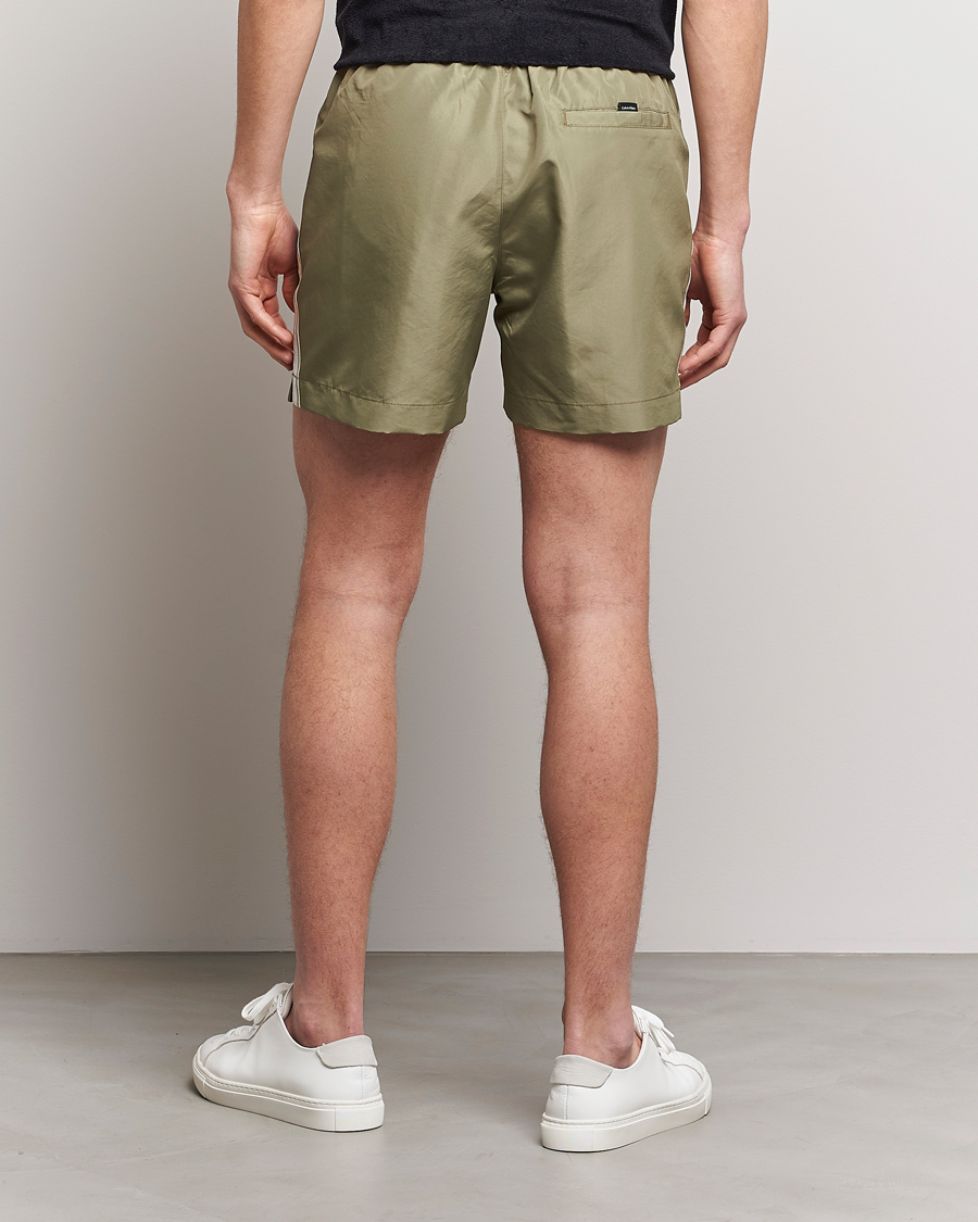 Homme | Maillots De Bain | Calvin Klein | Side Logo Drawstring Swimshorts Delta Green