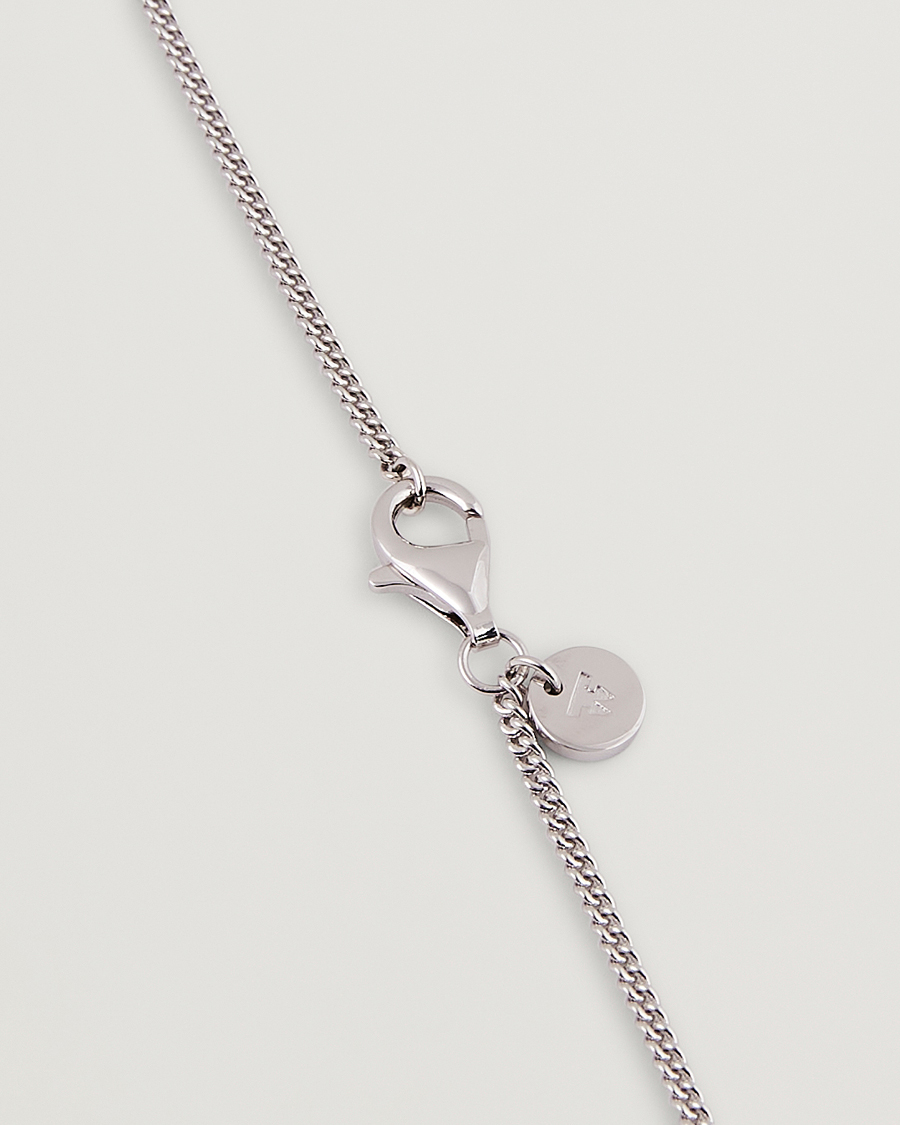 Homme | Tom Wood Mined Cube Pendant Necklace Silver/Black | Tom Wood | Mined Cube Pendant Necklace Silver/Black