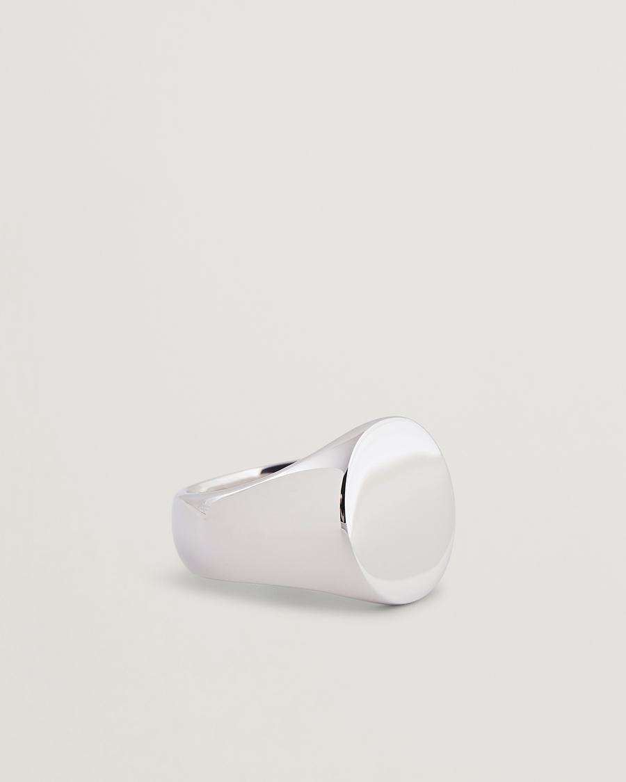 Homme | Bijoux | Tom Wood | Oval Polished Ring Silver