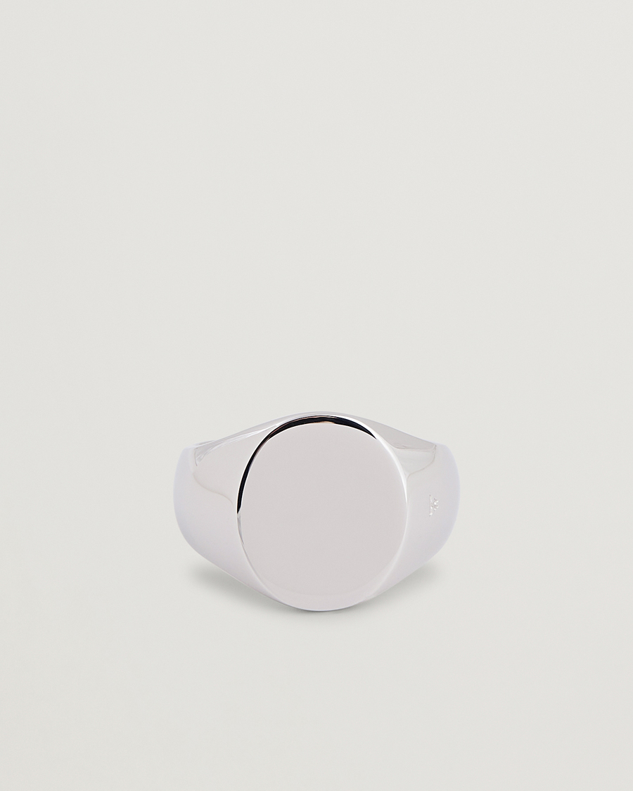 Homme | Bijoux | Tom Wood | Oval Polished Ring Silver