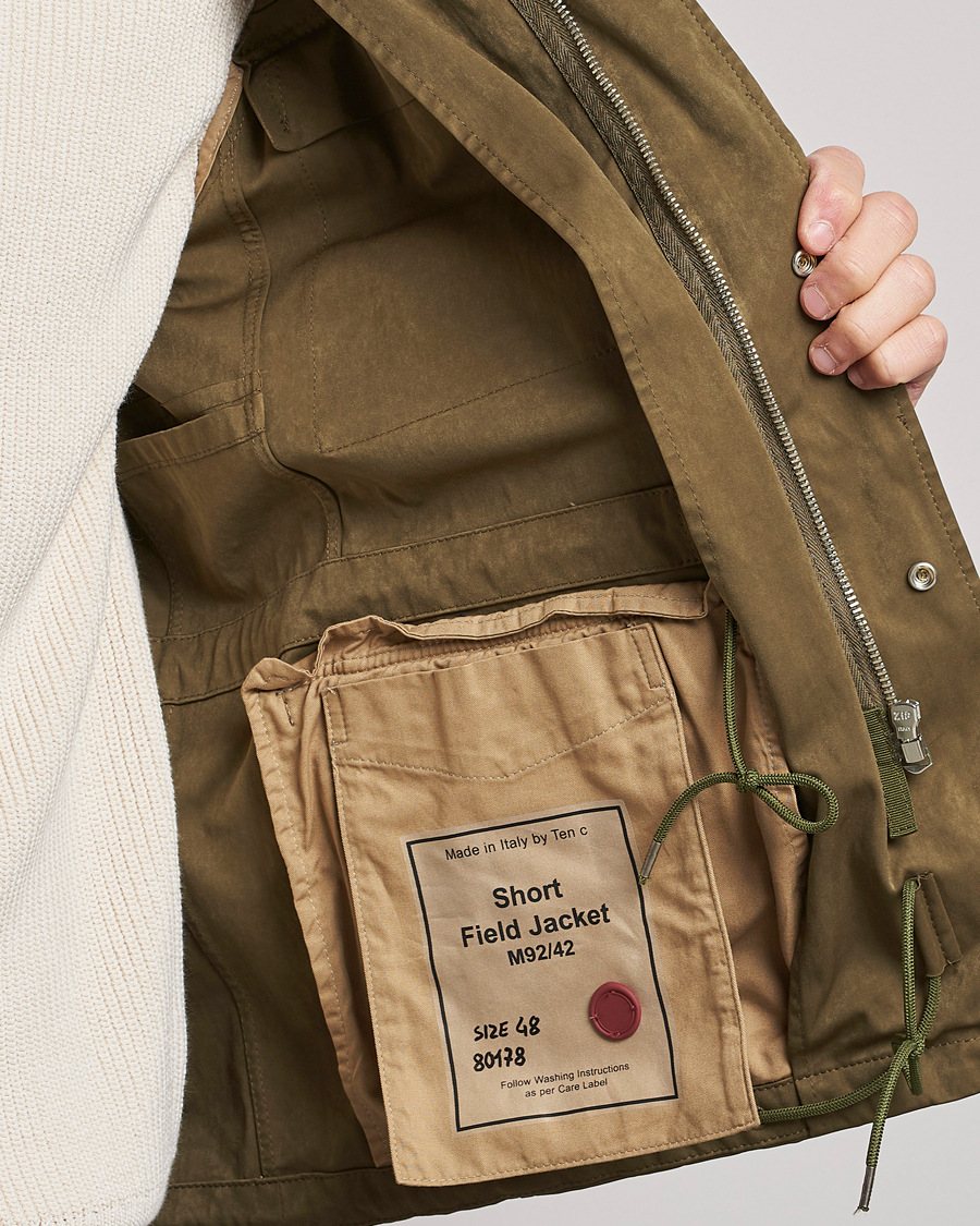 Homme | Manteaux Et Vestes | Ten c | 9 oz OJJ Piece Dyed Short Field Jacket Olive