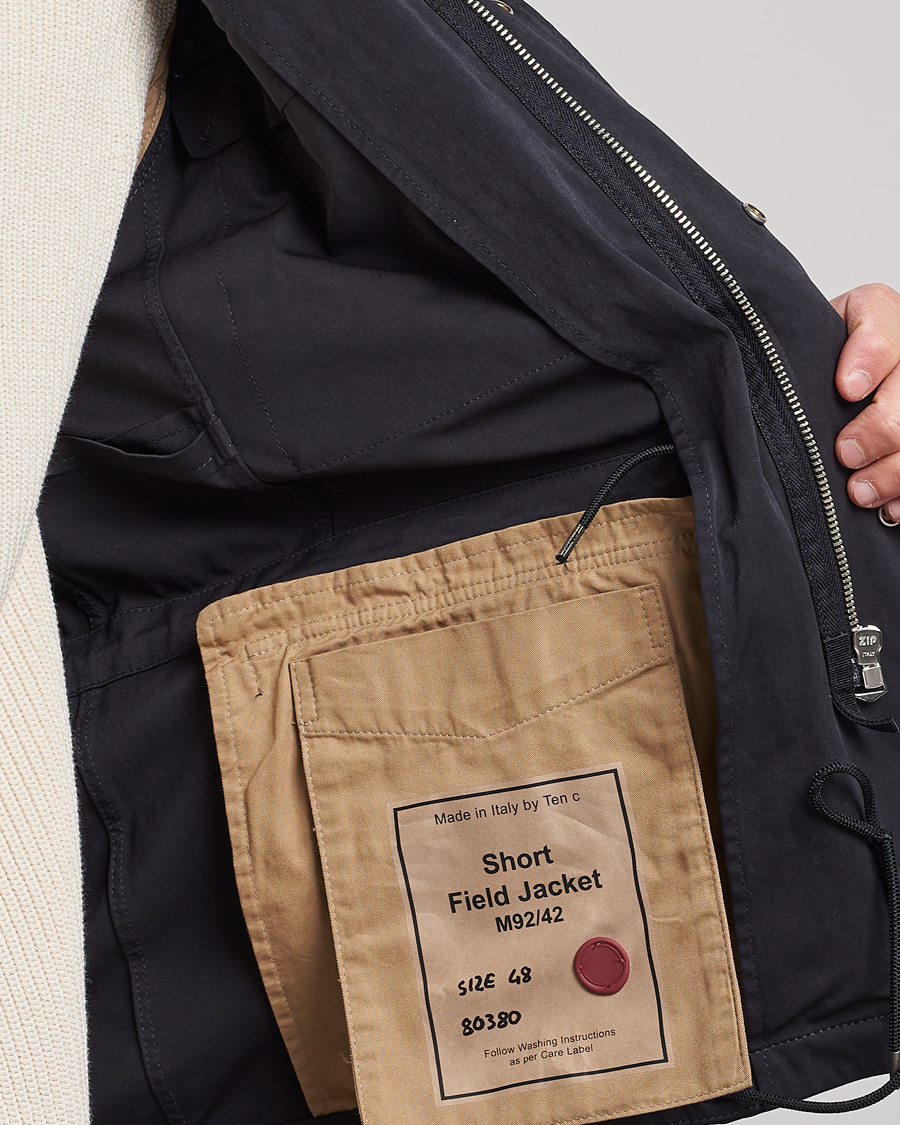 Homme | Manteaux Et Vestes | Ten c | 9 oz OJJ Piece Dyed Short Field Jacket Navy