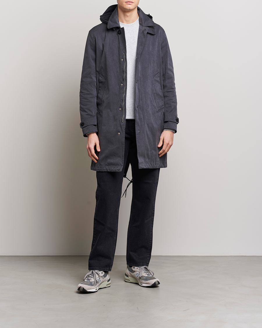 Homme | Manteaux Et Vestes | Ten c | 9 oz OJJ Piece Dyed Rider Parka Dark Grey