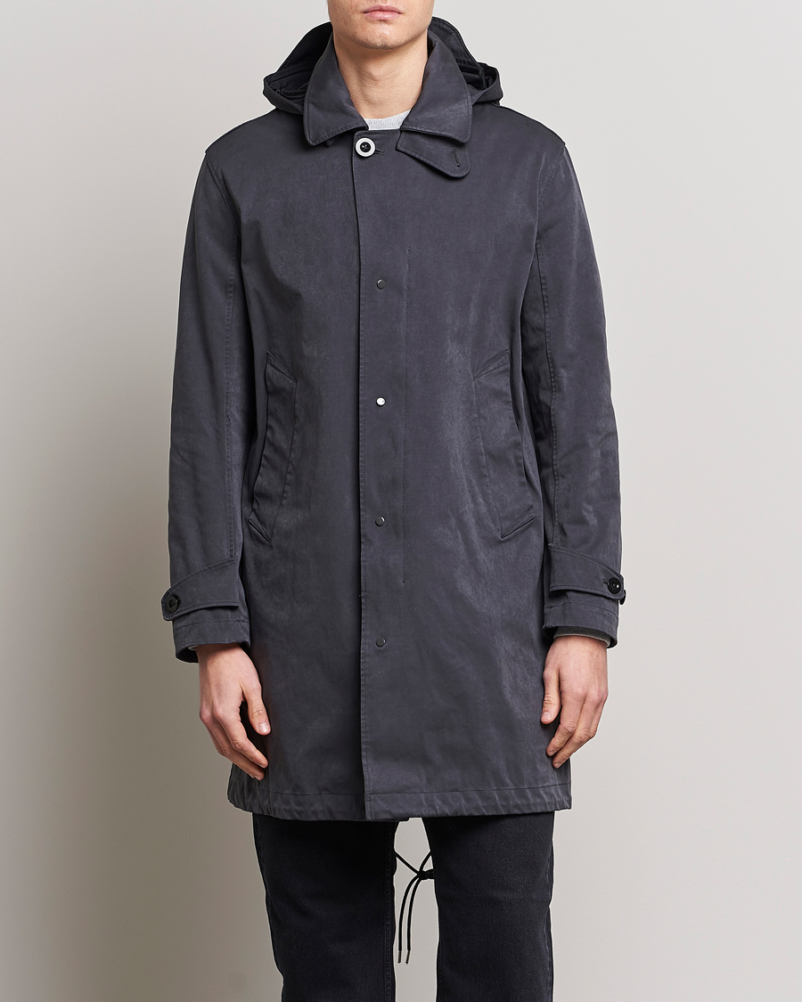 Homme | Manteaux Et Vestes | Ten c | 9 oz OJJ Piece Dyed Rider Parka Dark Grey