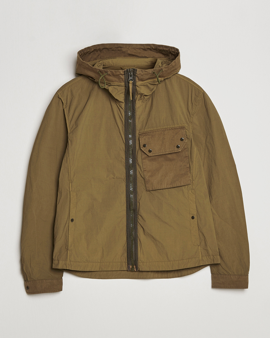 Homme | Manteaux Et Vestes | Ten c | Garment Dyed Nylon Hooded Jacket Olive