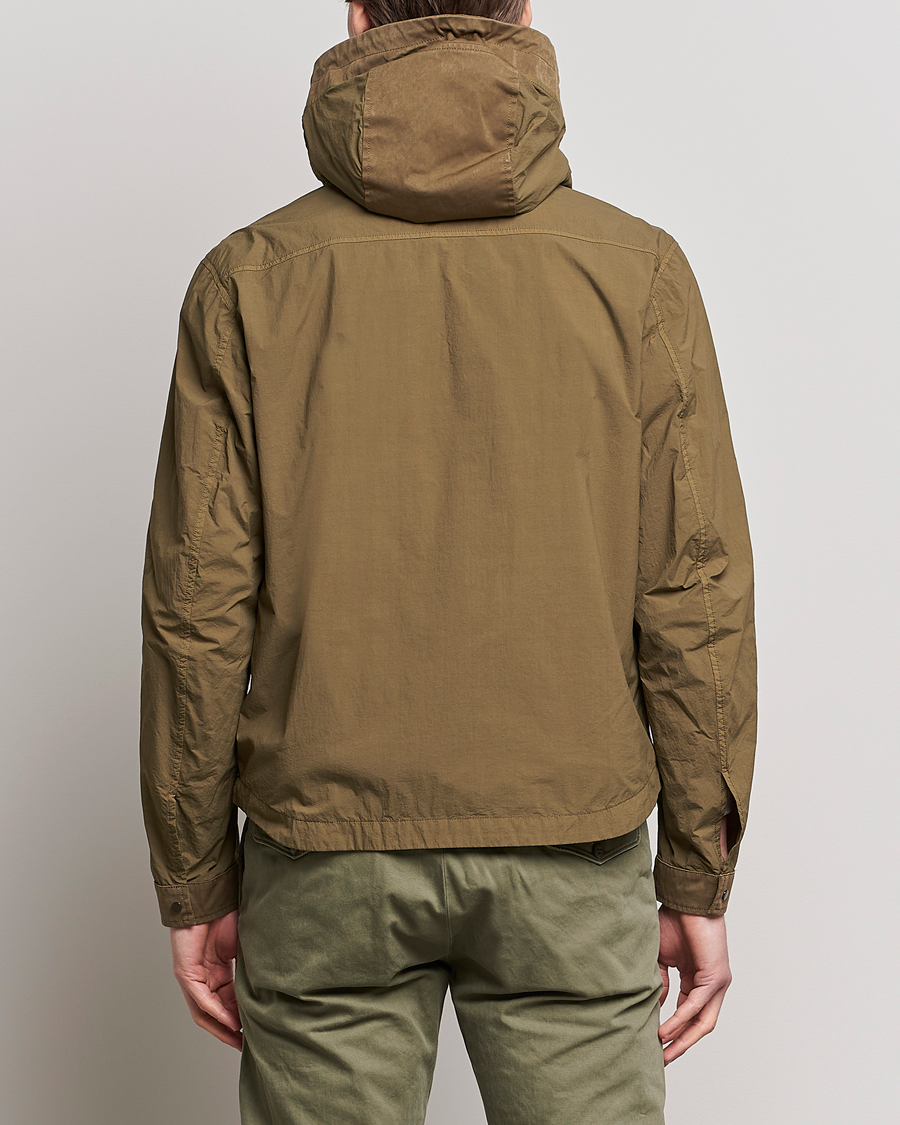 Homme | Manteaux Et Vestes | Ten c | Garment Dyed Nylon Hooded Jacket Olive