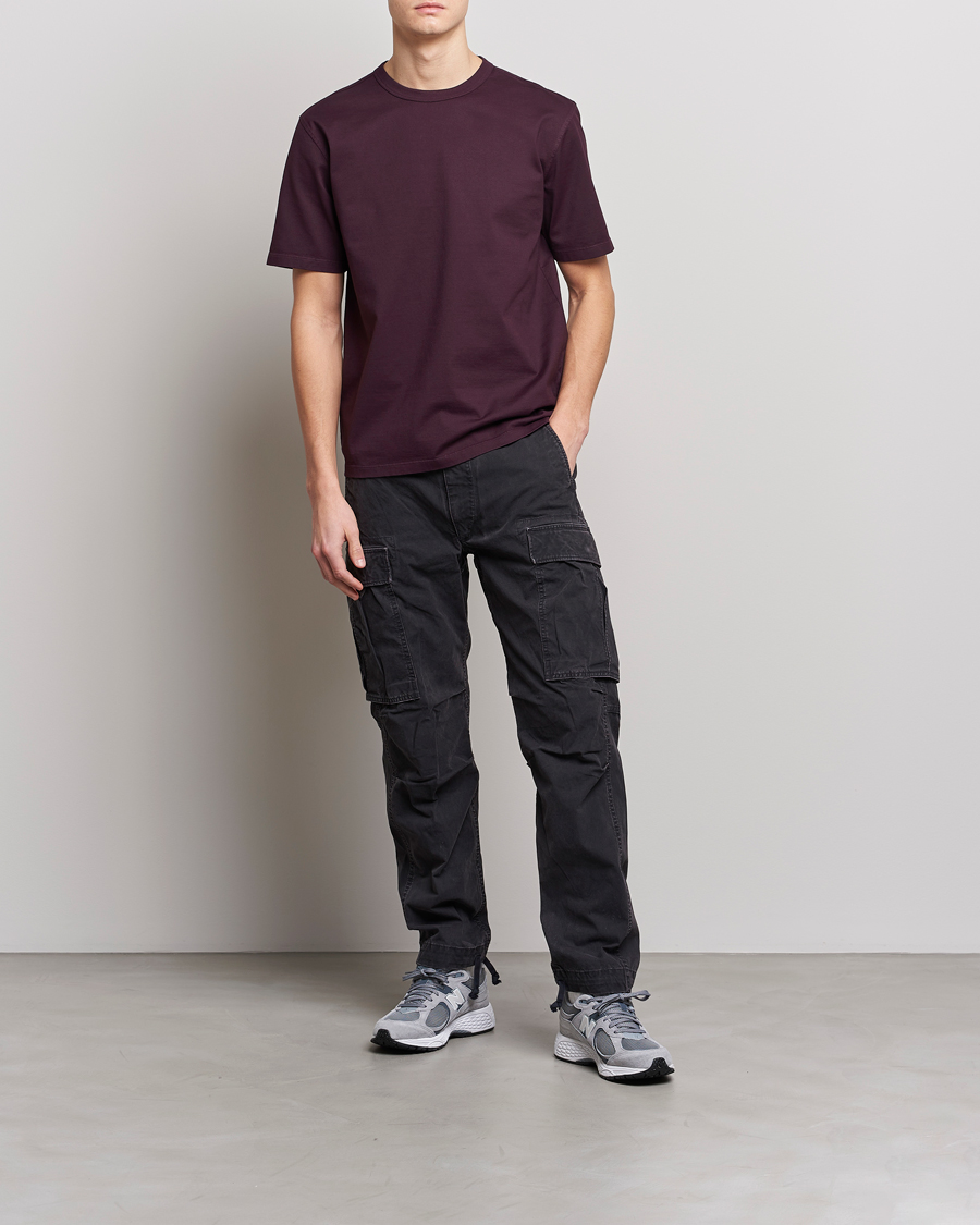 Homme | T-shirts | Ten c | Garment Dyed Cotton Jersey T-Shirt Blackberry