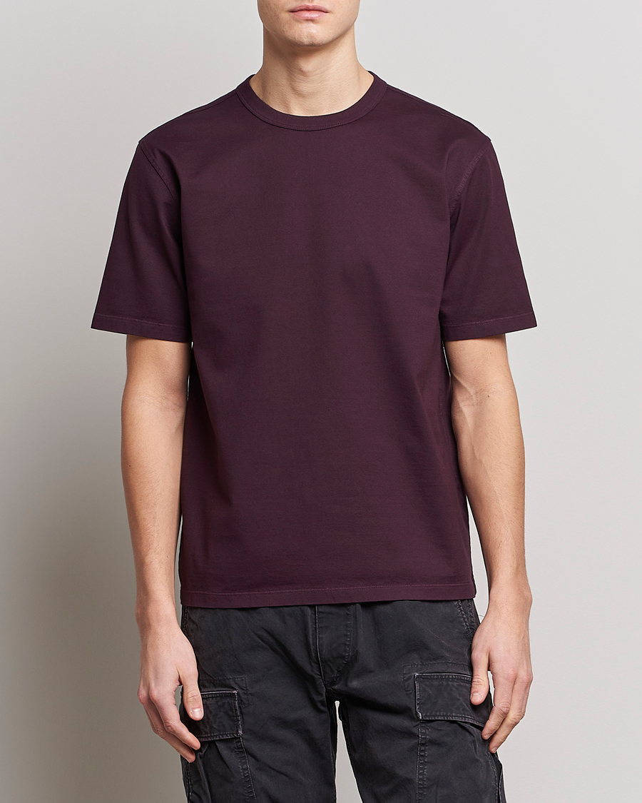 Homme | T-shirts | Ten c | Garment Dyed Cotton Jersey T-Shirt Blackberry