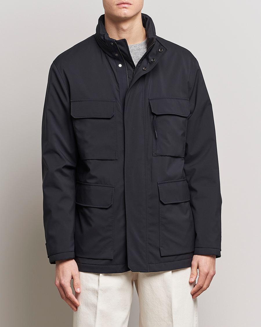 Homme | Manteaux Et Vestes | Zegna | Water Repellent Nylon Field Jacket Navy