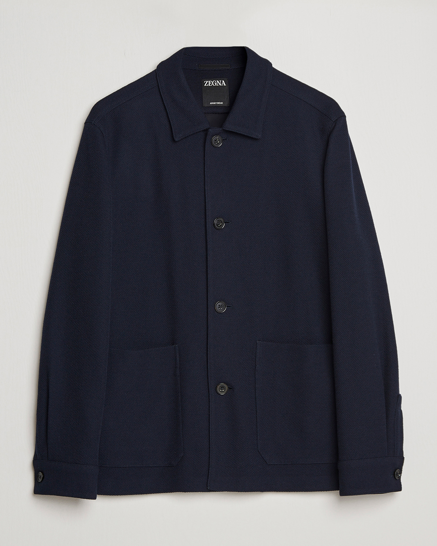 Homme | Manteaux Et Vestes | Zegna | Wool Jersey Chore Jacket Navy