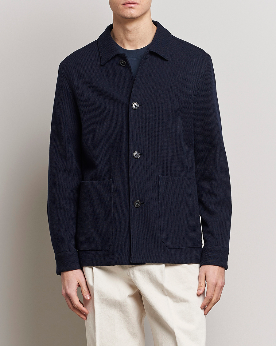 Homme | Manteaux Et Vestes | Zegna | Wool Jersey Chore Jacket Navy