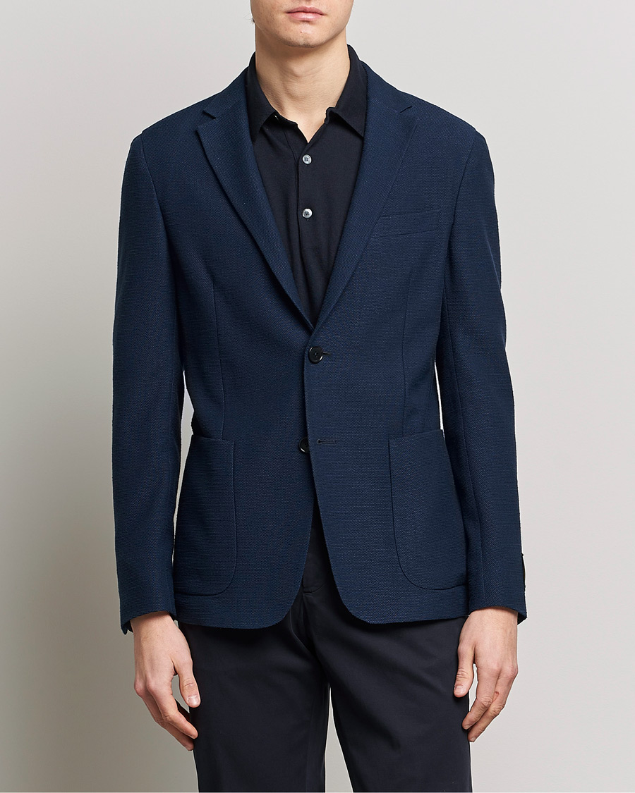 Homme | Blazers | Zegna | Cotton/Linen Informale Blazer Navy