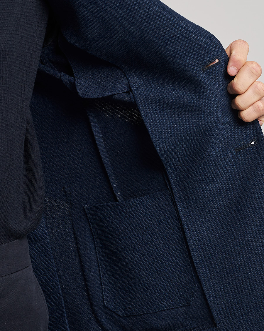 Homme | Blazers | Zegna | Cotton/Linen Informale Blazer Navy