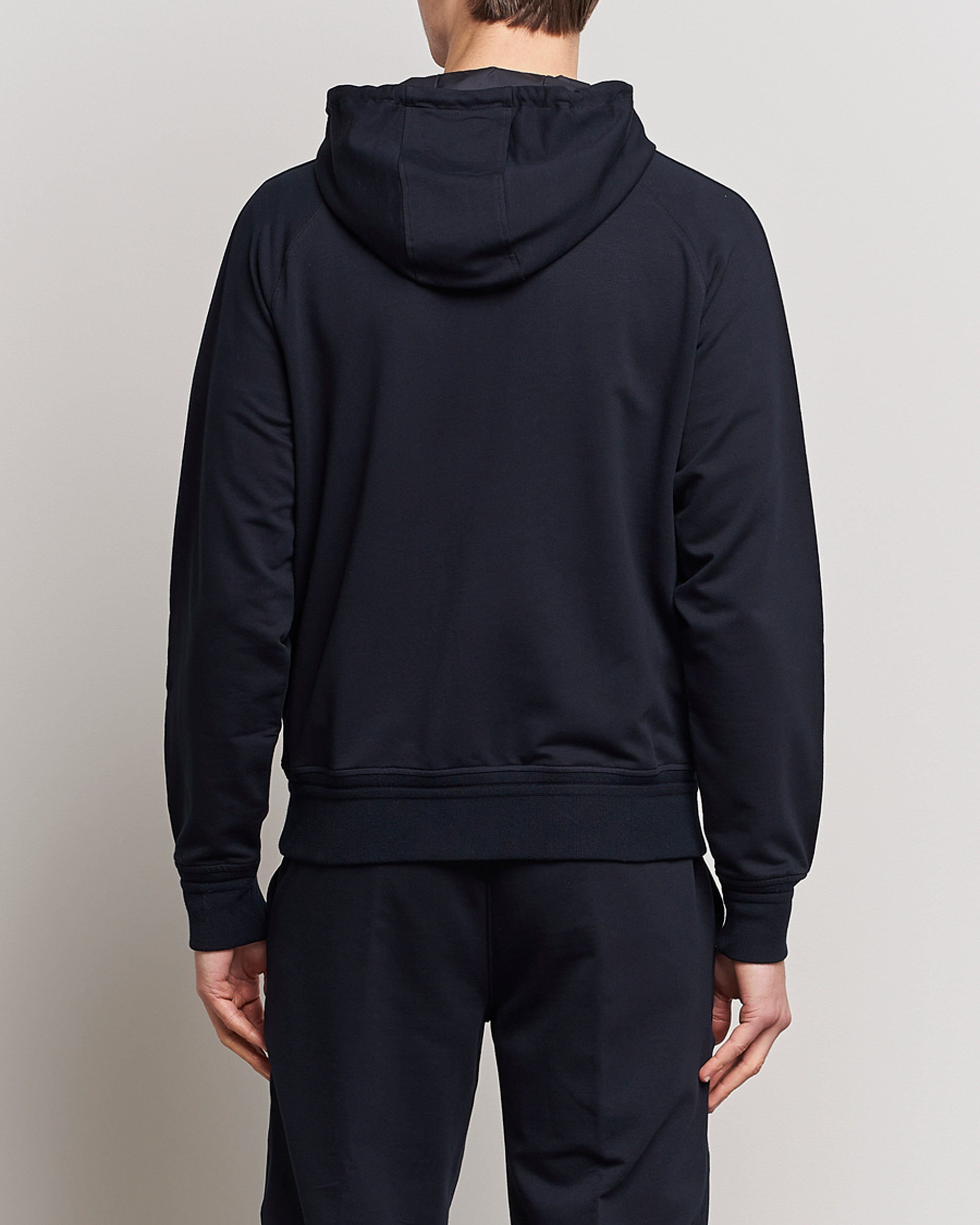 Homme | Pulls Et Tricots | Zegna | Cotton Stretch Zip Hoodie Navy