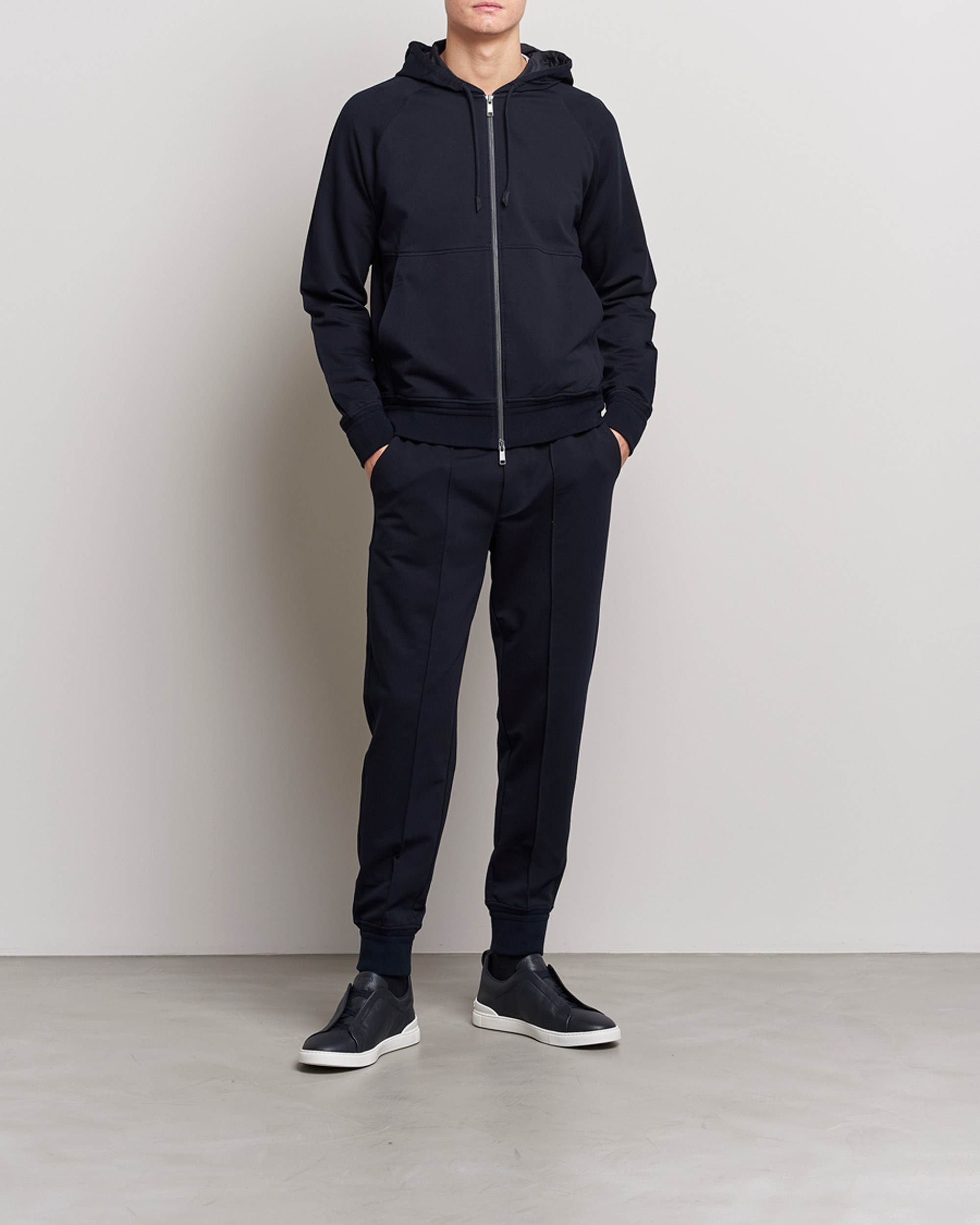 Homme | Pantalons | Zegna | Cotton Stretch Joggers Navy