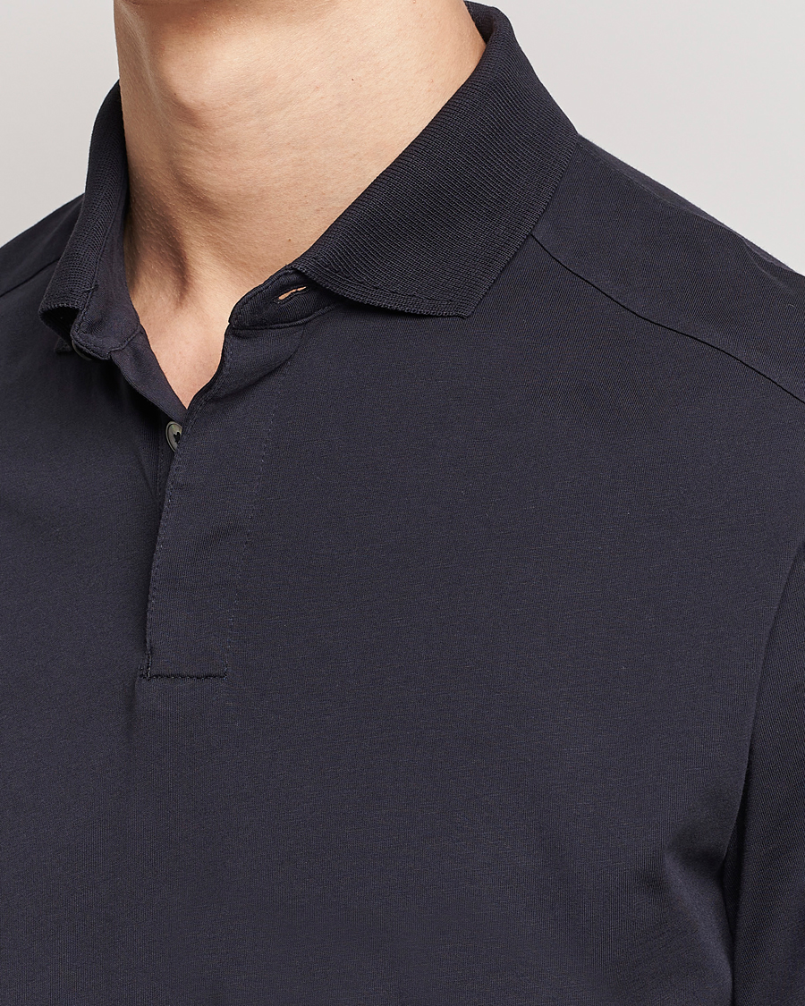 Homme | Polos | Zegna | Cotton Jersey Polo Navy