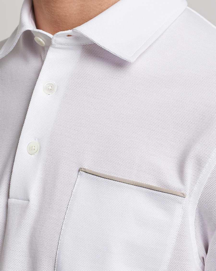 Homme | Polos | Zegna | Short Sleeve Pocket Polo White