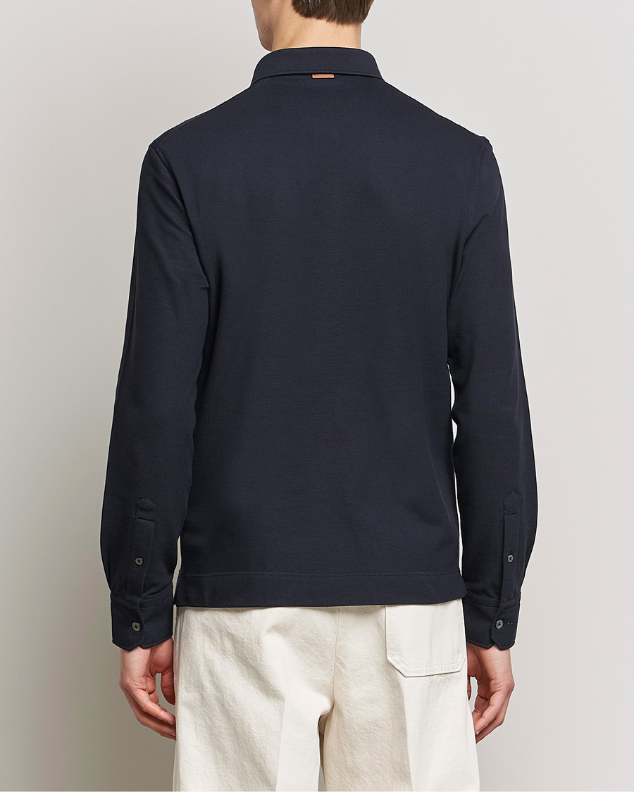 Homme | Pulls Et Tricots | Zegna | Long Sleeve Pocket Polo Navy