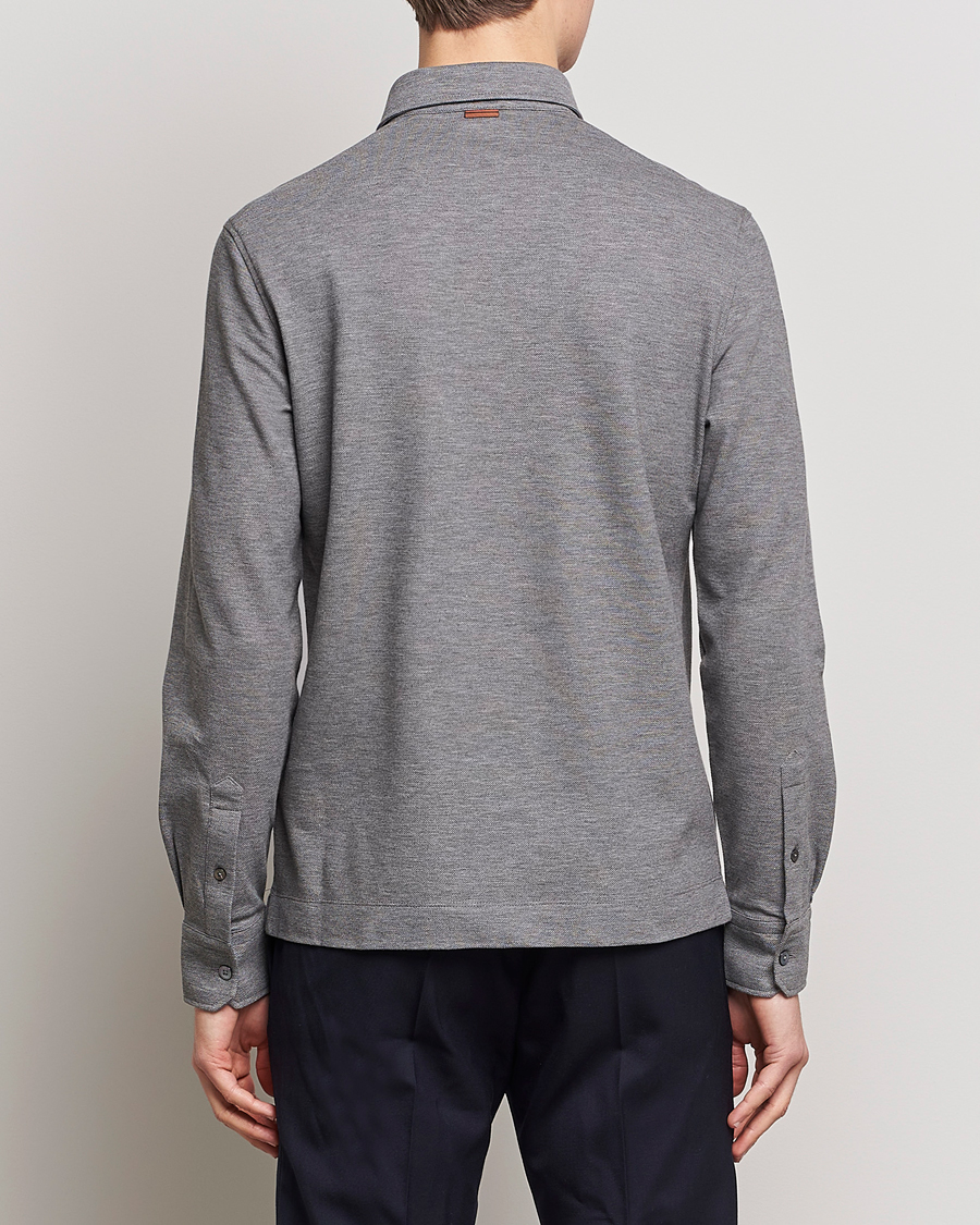 Homme | Pulls Et Tricots | Zegna | Long Sleeve Pocket Polo Heather Grey